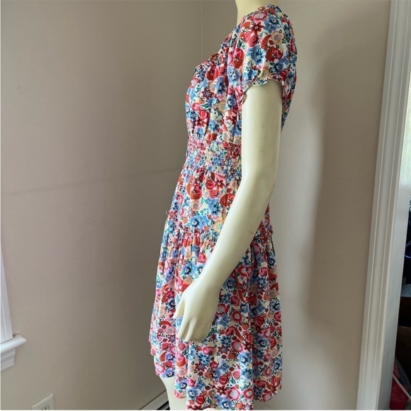 J. Crew Women's Smocked Waist Farmer's Market
Midi Multicolor Dress 6 - Picture 4 of 13